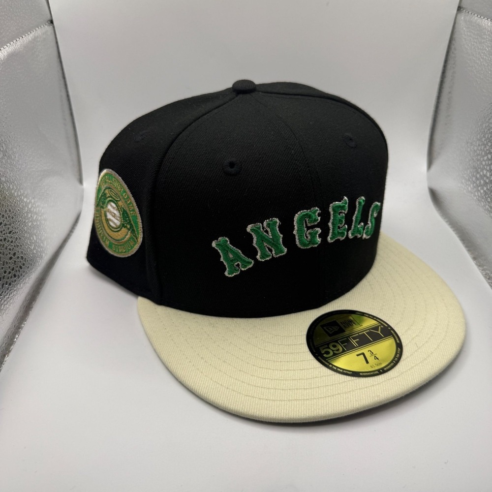 New Era 59Fifty Los Angeles Angels Black & Cream Two-Tone‎ Fitted Cap 7 3/4